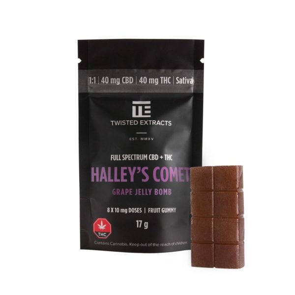 TWISTED EXTRACTS - Halley's Comet Grape Jelly Bomb 40mg THC+40mg CBD