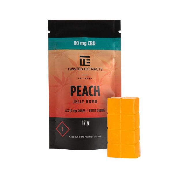 TWISTED EXTRACTS - CBD Peach Jelly Bomb (80mg CBD)