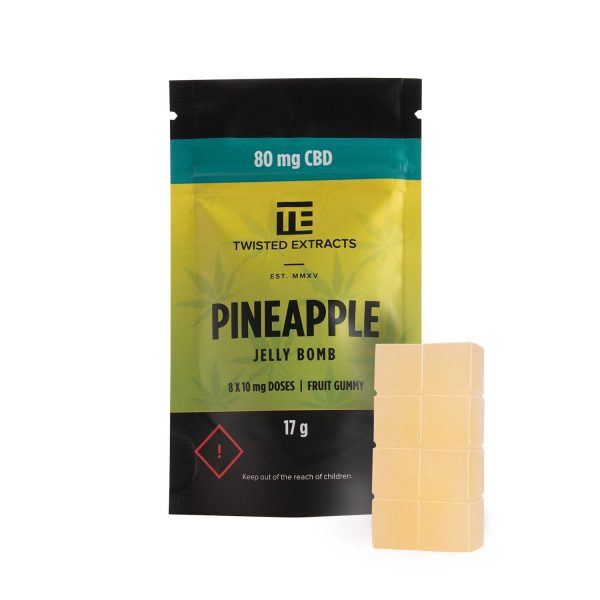 TWISTED EXTRACTS : CBD Pineapple Jelly Bomb (80mg CBD)