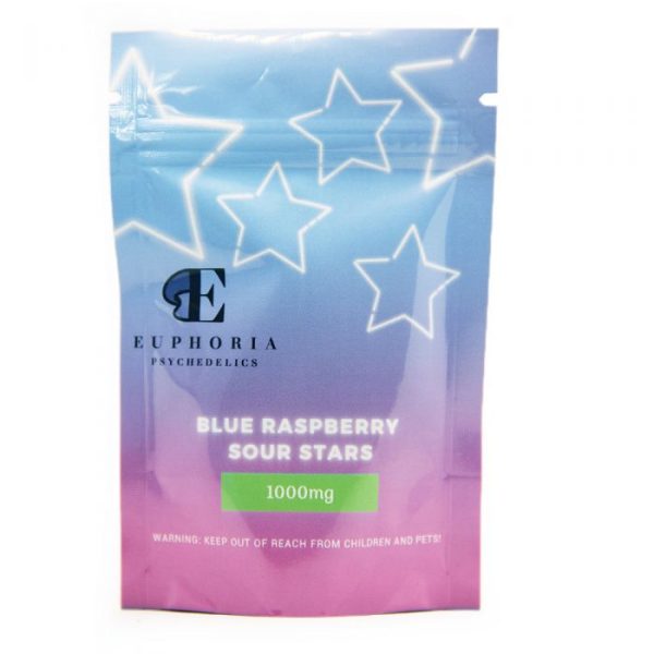 Euphoria - Blue Raspberry Sour Stars (1000mg)