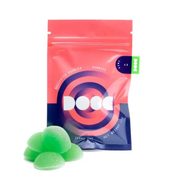 Dose Edibles - Kiwi Gummies THC (100MG)