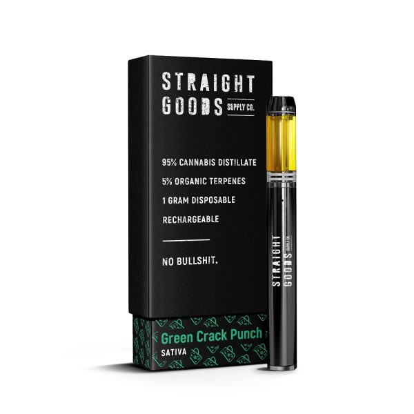 Straight Goods1 gram - Disposable - Green Crack Punch (Sativa)