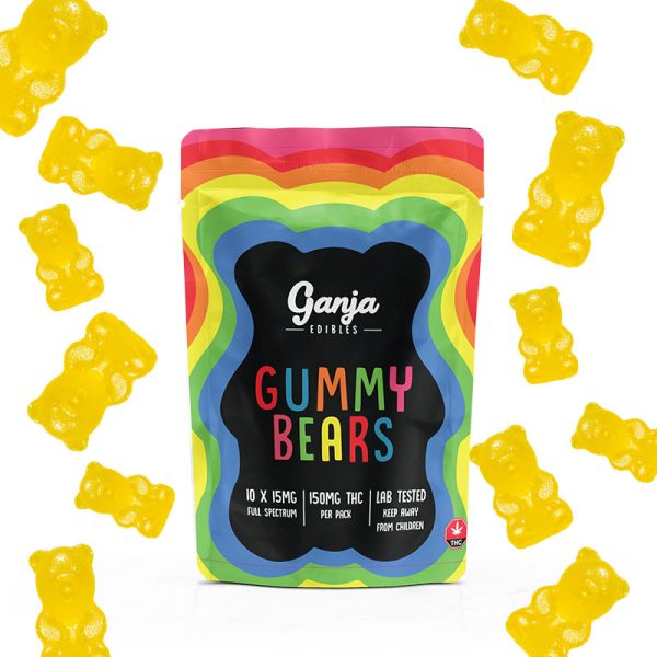 Ganja Edibles – Ganja Bears Lemon Lime – 10 x 15mg THC