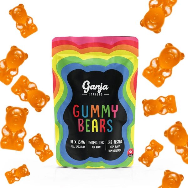 Ganja Edibles – Ganja Bears Orange – 10 x 15mg THC