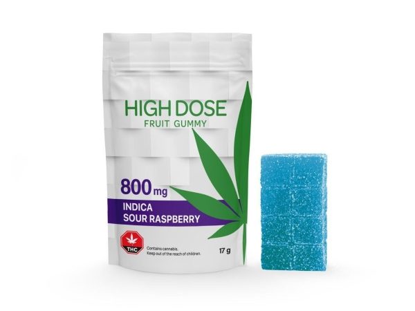 High Dose - Super Strength Sour Raspberry (800mg THC) (Indica)