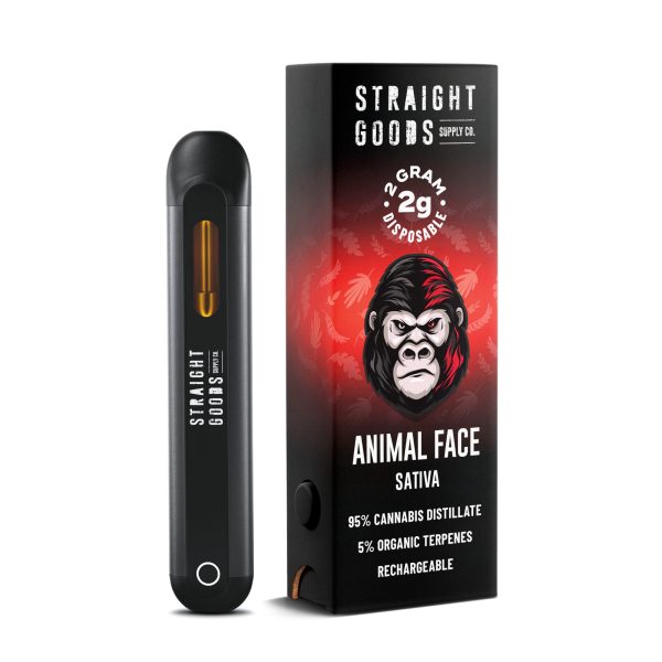 Straight Goods 2 GRAM - Disposable - Animal Face (Sativa)