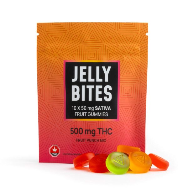 Extra Strength Sativa Jelly Bites (500mg THC) - Fruit Punch