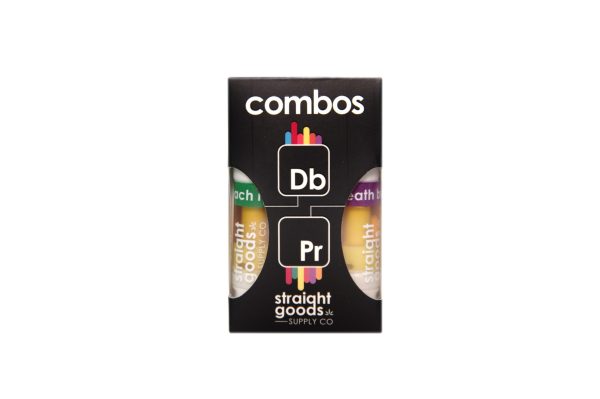 Straight Goods – THC Cartridges | 2 in 1 Combo -  Death Bubba (Indica) + Peach Ringz (Indica)