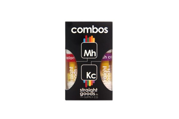 Straight Goods – THC Cartridges | 2 in 1 Combo -  Melon Haze (Sativa) + Kush Cake (Indica)