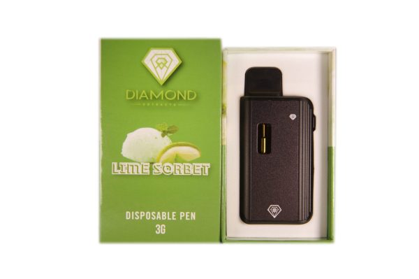 Diamond Concentrates Disposable Vape 3 Gram - Lime Sorbet (Indica)