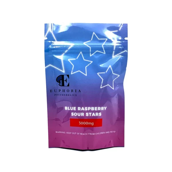 Euphoria - Blue Raspberry Sour Stars 1000mg