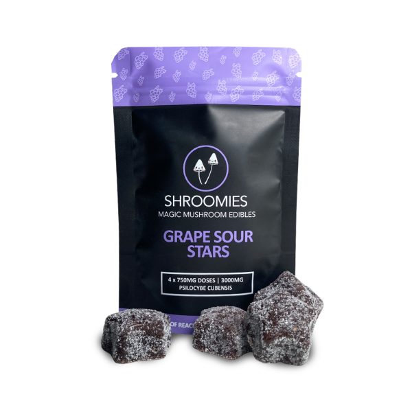 Shroomies - Grape Sour Gummy Stars 3000mg