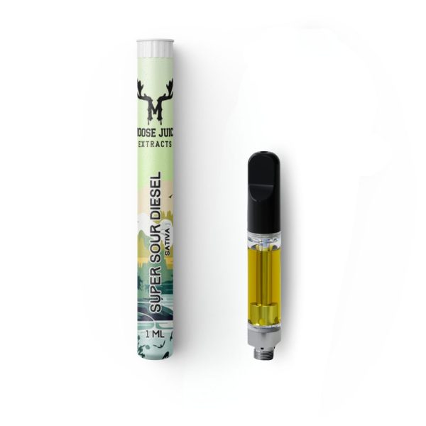 MOOSE JUICE EXTRACTS 1ML CARTRIDGE – SUPER SOUR DIESEL THC DISTILLATE (SATIVA)