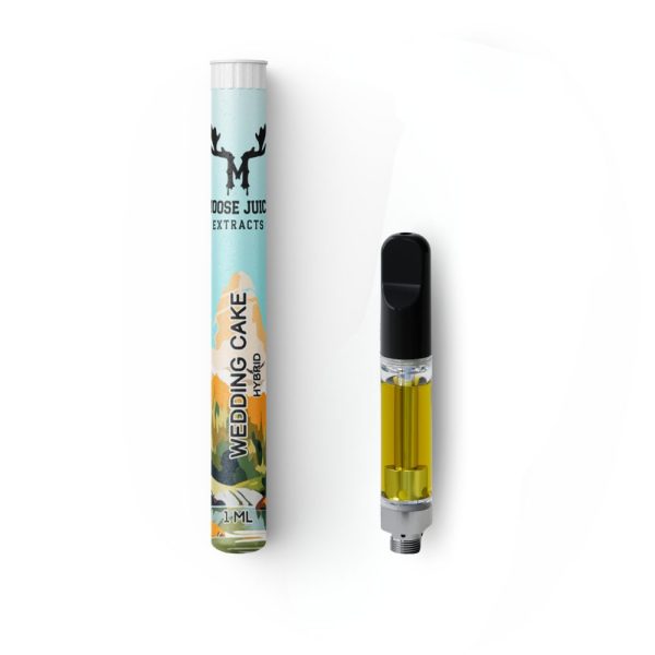 MOOSE JUICE EXTRACTS 1ML CARTRIDGE – WEDDING CAKE THC DISTILLATE (HYBRID)