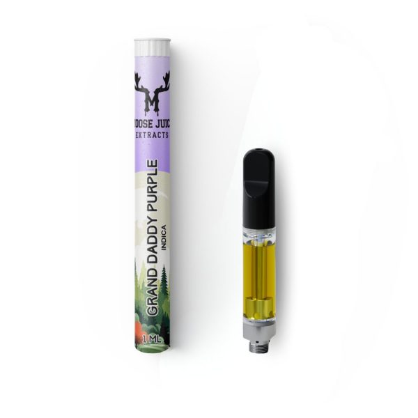 MOOSE JUICE EXTRACTS 1ML CARTRIDGE – GRAND DADDY PURPLE THC DISTILLATE (INDICA)