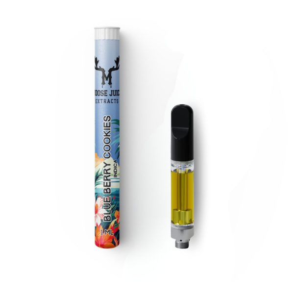 MOOSE JUICE EXTRACTS 1ML CARTRIDGE – BLUEBERRY COOKIES THC DISTILLATE (INDICA)