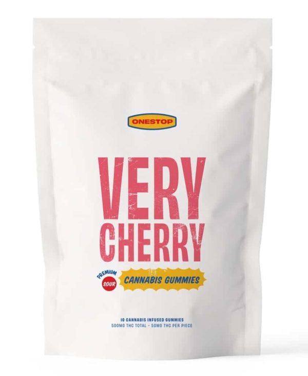 OneStop – Sour Very Cherry THC Gummies 500mg