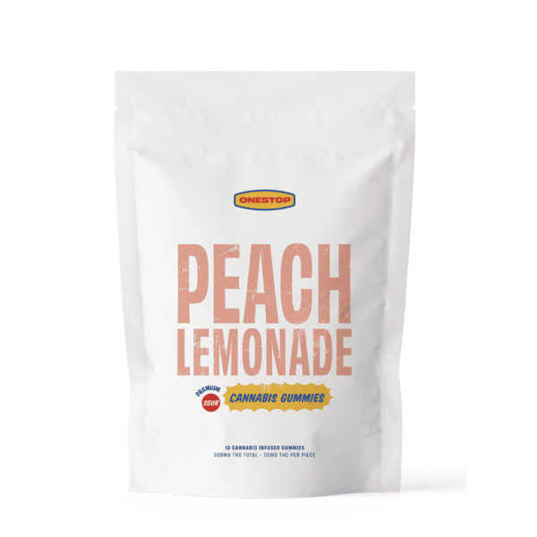 OneStop – Sour Peach Lemonade THC Gummies 500mg