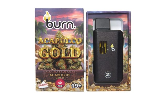 Burn 3 Gram – Disposable - Acapulco Gold (Sativa)