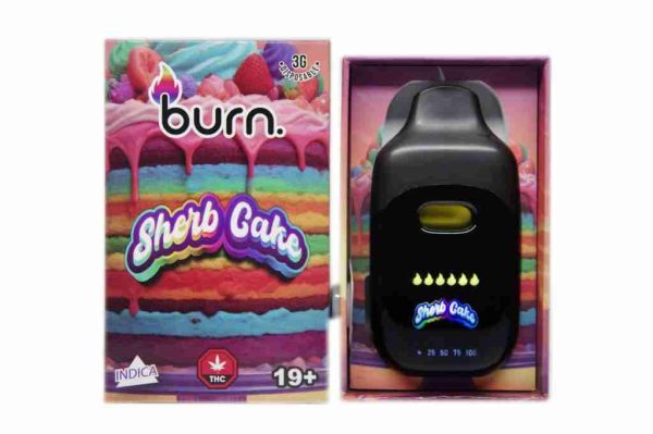 Burn 3 Gram – LCD Disposable – Sherb Cake (Hybrid)