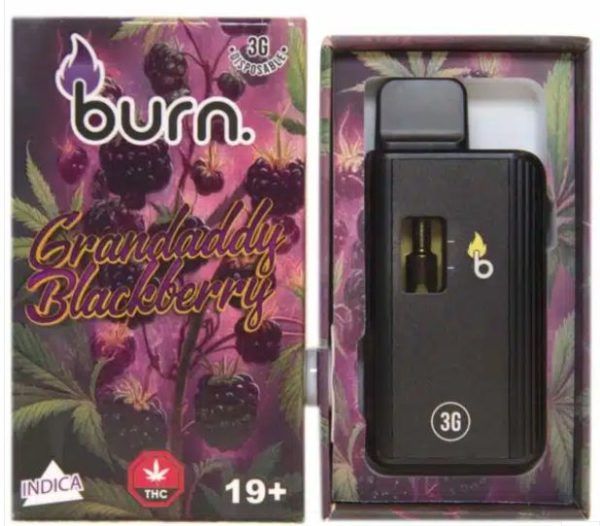 Burn 3 Gram – Disposable - Granddaddy Blackberry (Indica)