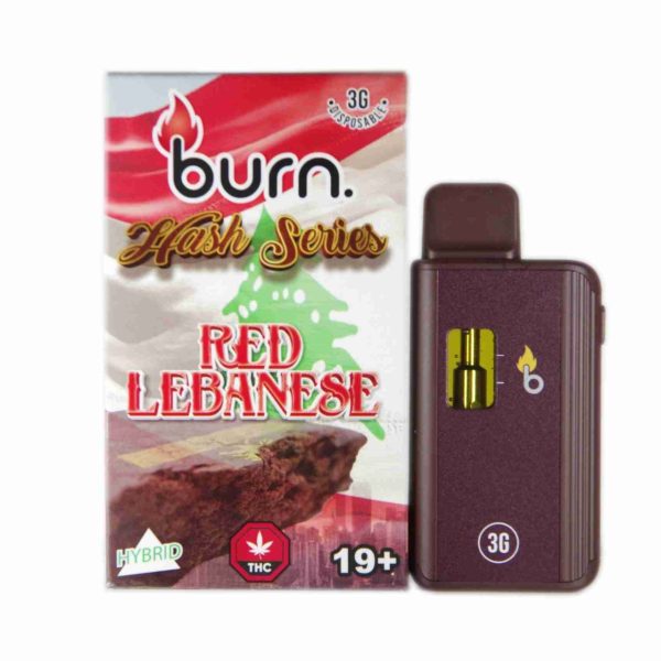 Burn 3 Gram – Disposable – Red Lebanese (Hybrid)