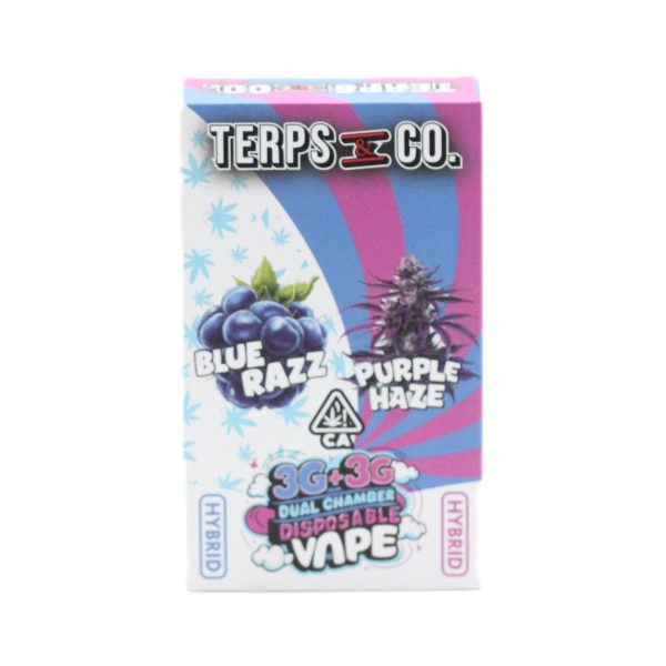 Terps & Co – Dual Chamber Disposable Vapes (3+3) - Blue Razz X Purple Haze