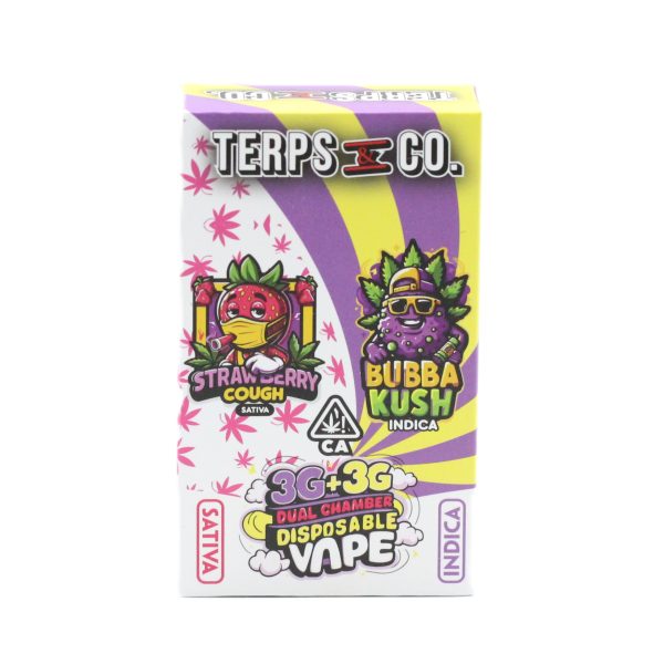 Terps & Co – Dual Chamber Disposable Vapes (3+3) – Strawberry Cough X Bubba Kush