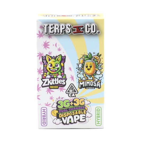 Terps & Co – Dual Chamber Disposable Vapes (3+3) - ZKittlez X Mimosa