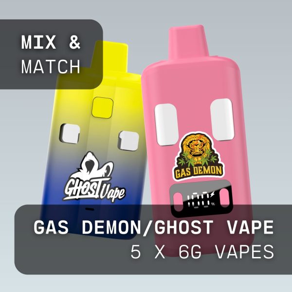 Mix and Match - Gas Demon/Ghost Vapes - 5 x 6G Vapes