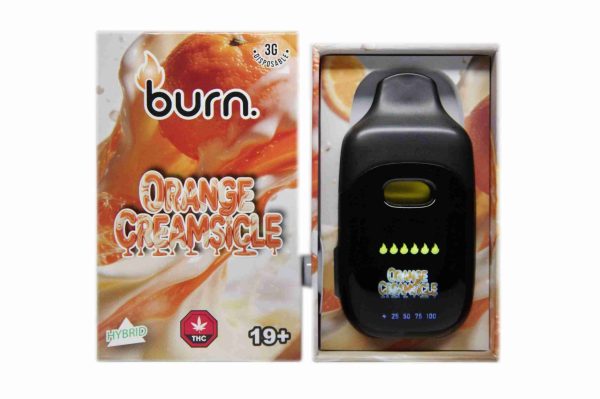 Burn 3 Gram – LCD Disposable – Orange Creamsicle (Hybrid)