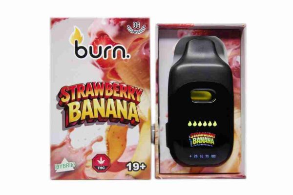 Burn 3 Gram – LCD Disposable - Strawberry Banana (Hybrid)