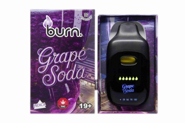 Burn LCD Disposable – Grape Soda (3 Gram) (Indica Dominant Hybrid)