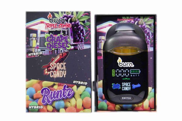 Burn Triple Combo – Grape Diesel + Space Candy + Runtz (3 Gram)