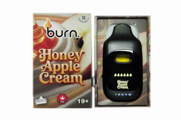 Burn LCD Disposable – Honey Apple Cream (3 Gram) (Indica)