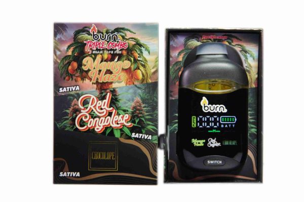 Burn Triple Combo – Mango Haze + Red Congolese + Chocolope (3 Gram)