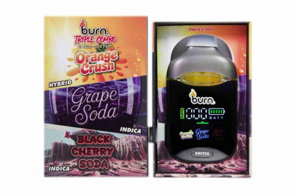 Burn Triple Combo – Orange Crush + Grape Soda + Black Cherry Soda (3 Gram)