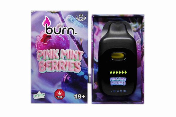 Burn LCD Disposable – Pink Mint Berries (3 Gram) (Hybrid)
